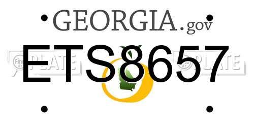 ETS8657 Georgia License Plate