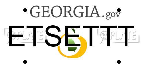 ETSETTT Georgia License Plate