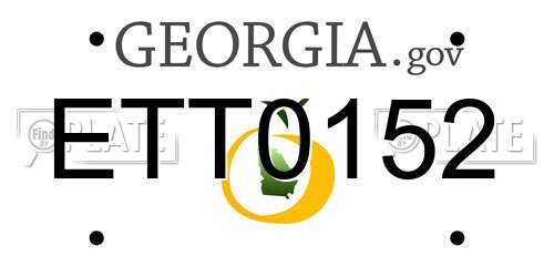 ETT0152 Georgia License Plate