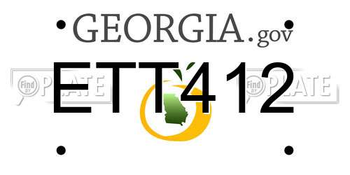 ETT412 Georgia License Plate