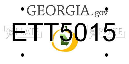ETT5015 Georgia License Plate