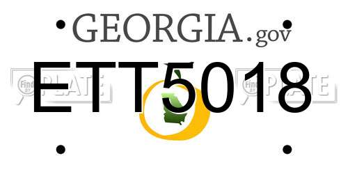 ETT5018 Georgia License Plate
