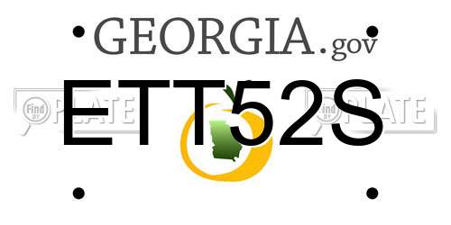 ETT52S Georgia License Plate