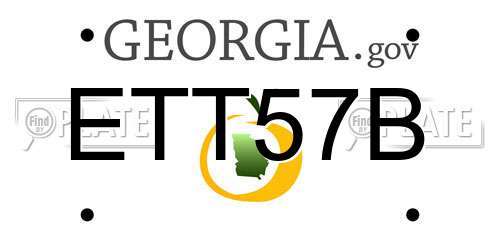ETT57B Georgia License Plate