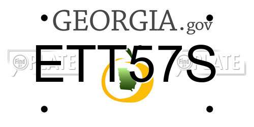 ETT57S Georgia License Plate