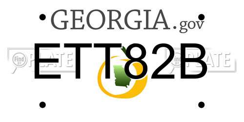 ETT82B Georgia License Plate