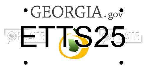ETTS25 Georgia License Plate