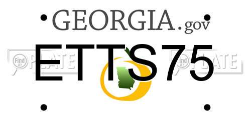 ETTS75 Georgia License Plate