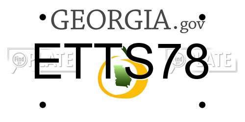 ETTS78 Georgia License Plate