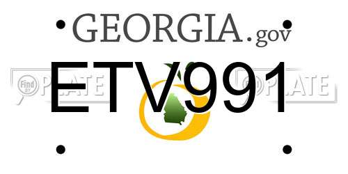 ETV991 Georgia License Plate