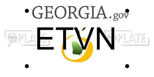 ETVN Georgia License Plate