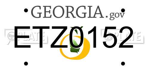 ETZ0152 Georgia License Plate