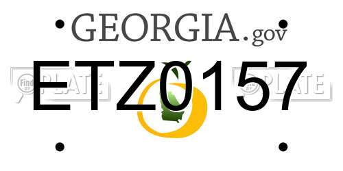 ETZ0157 Georgia License Plate