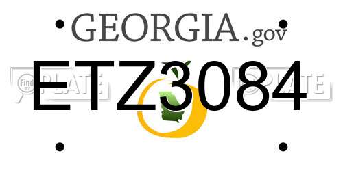 ETZ3084 Georgia License Plate