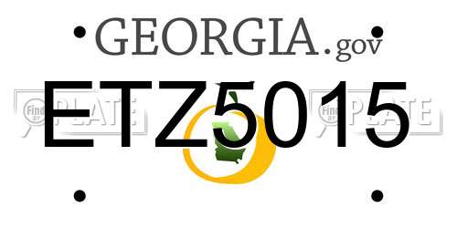 ETZ5015 Georgia License Plate