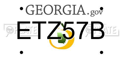 ETZ57B Georgia License Plate