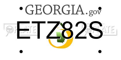 ETZ82S Georgia License Plate
