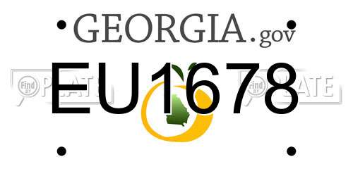 EU1678 Georgia License Plate