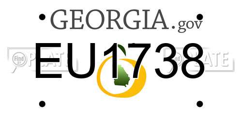 EU1738 Georgia License Plate