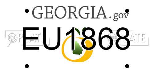 EU1868 Georgia License Plate