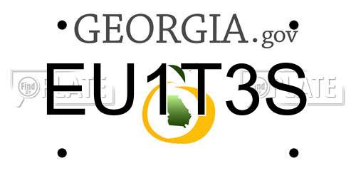 EU1T3S Georgia License Plate