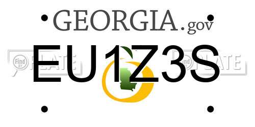 EU1Z3S Georgia License Plate