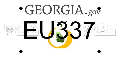 EU337 Georgia License Plate