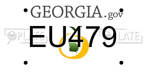 EU479 Georgia License Plate