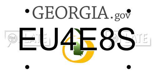 EU4E8S Georgia License Plate