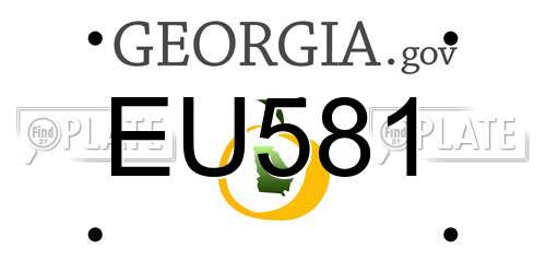 EU581 Georgia License Plate