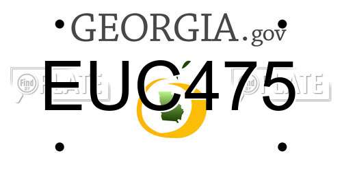 EUC475 Georgia License Plate