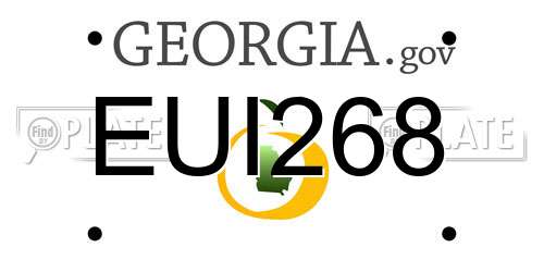 EUI268 Georgia License Plate