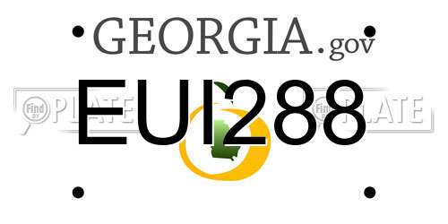 EUI288 Georgia License Plate