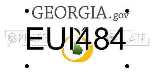 EUI484 Georgia License Plate