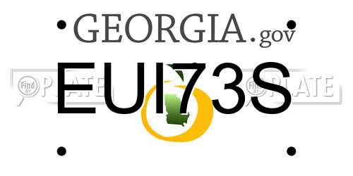 EUI73S Georgia License Plate