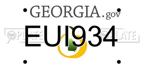 EUI934 Georgia License Plate