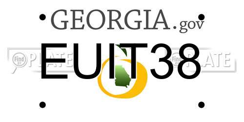 EUIT38 Georgia License Plate
