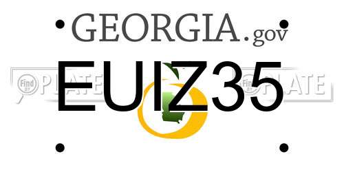 EUIZ35 Georgia License Plate