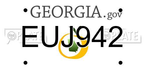 EUJ942 Georgia License Plate