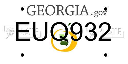 EUQ932 Georgia License Plate