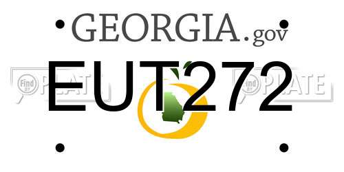 EUT272 Georgia License Plate
