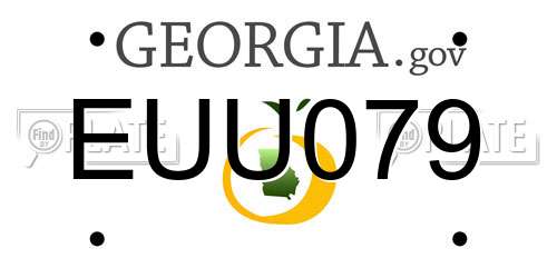 EUU079 Georgia License Plate