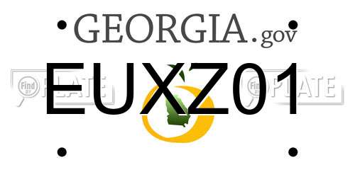 EUXZ01 Georgia License Plate