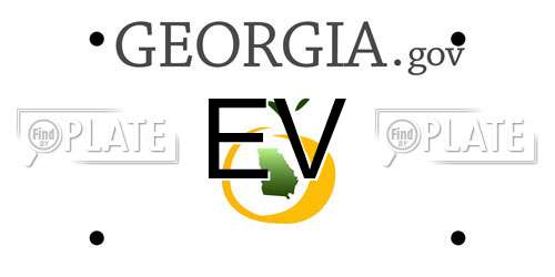 EV Georgia License Plate
