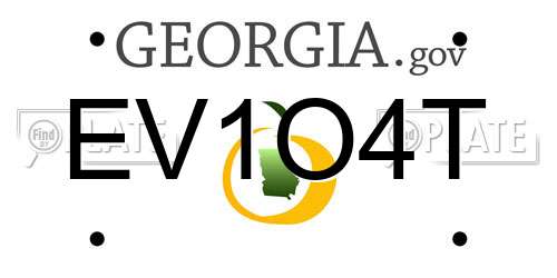 EV1O4T Georgia License Plate