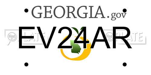 EV24AR Georgia License Plate