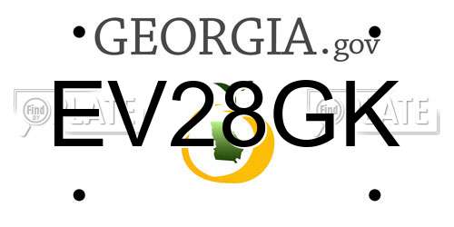 EV28GK Georgia License Plate
