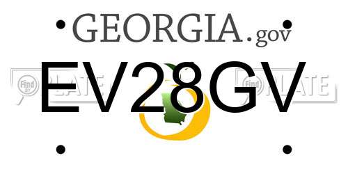 EV28GV Georgia License Plate