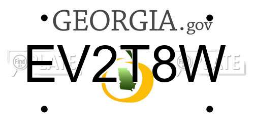 EV2T8W Georgia License Plate