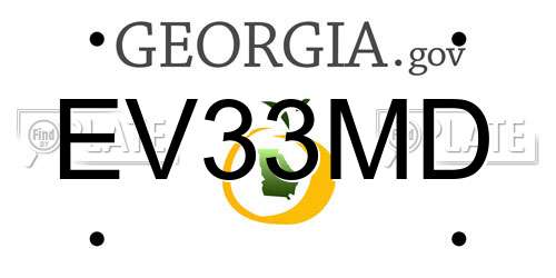 EV33MD Georgia License Plate